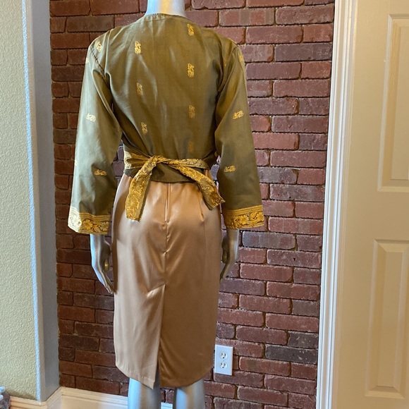 Gold Strapless Dress - Picture 7 of 7